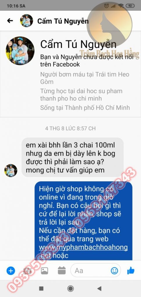 Khách hàng Trâm Bạch Hoa Hồng 31