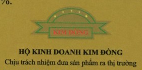 Hộ Kinh Doanh Kim Đồng trên loại thường